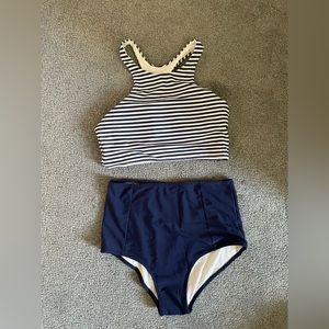 Navy blue bathing suit